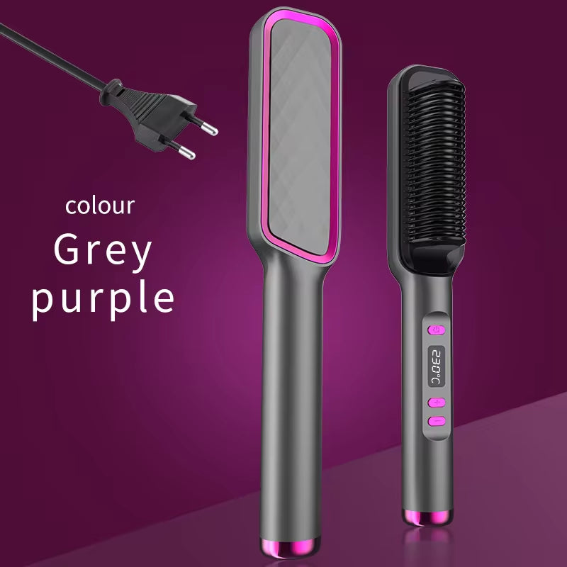 Electric Hot Comb Multifunctional Straight Hair Straightener Comb Negative Ion Anti-Scalding Styling Tool Straightening Brush