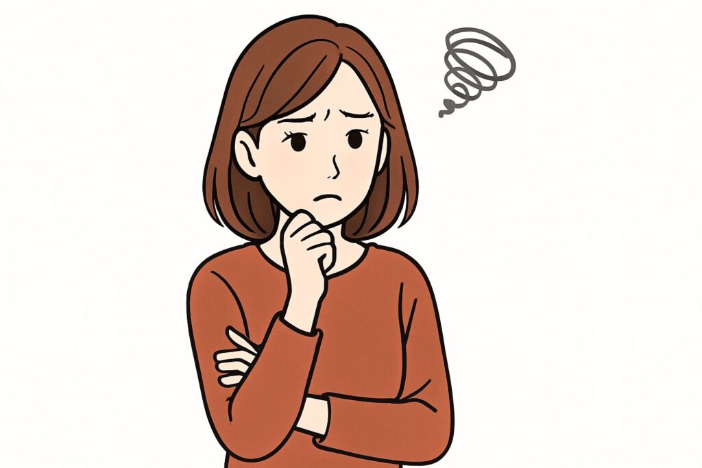 悩んでる女の人